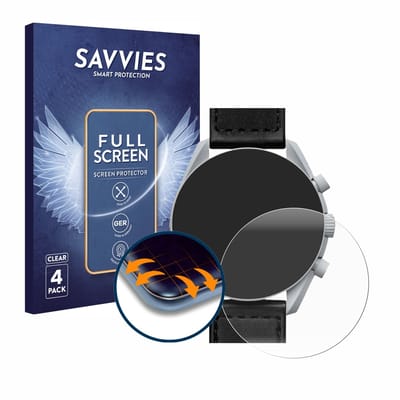 Savvies - Screenprotector voor Omega x Swatch Speedmaster Moonswatch - Folie Beschermfolie transparant volledig dekking 4 Stuks