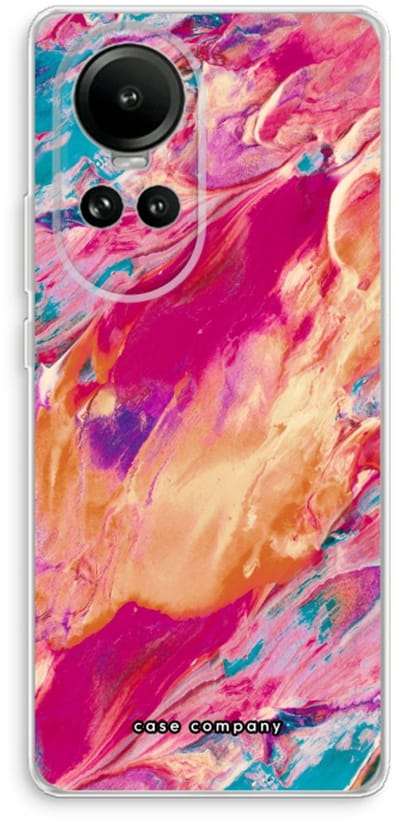 Case Company® - Hoesje geschikt voor Oppo Reno 10 hoesje - Pastel Echoes - Soft Cover Telefoonhoesje - Bescherming aan alle Kanten en Schermrand