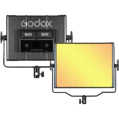 GODOX LDX50Bi 65W tweekleurige LED-fotografielicht Videolichtpaneel 11 speciale lichteffecten UK Plug zwart