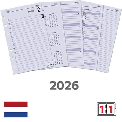 Kalpa 6221-26 150 x 95 mm Senior Agendabinder Vulling 1 Dag per Pagina NL 2026