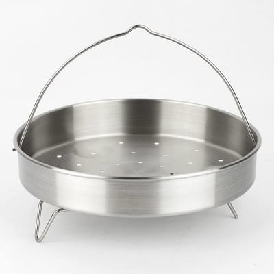 Geperforeerde Stoommand voor Snelkookpan - 20cm, RVS Driepoortsysteem voor Gezond Koken