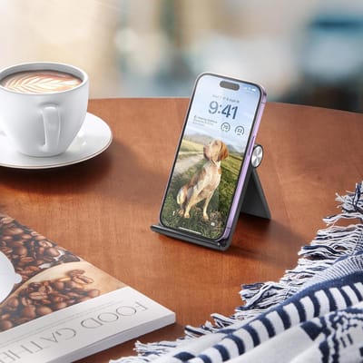 Famanu – Opvouwbare telefoonhouder verstelbaar handsfree standaard voor bureau