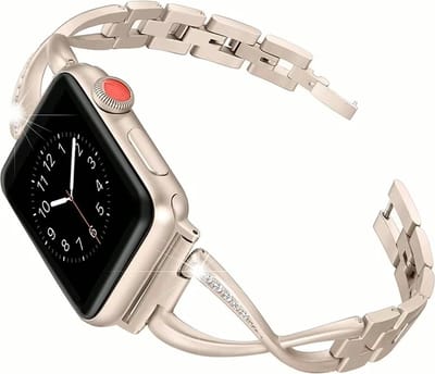 CHPN - Bandje met steentjes - Geschikt voor Apple Watch 38/40/41/42mm - Bling bling bandje voor jouw Apple Watch- Dames armband - Universeel