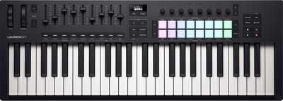 Novation Launchkey 49 MK4 - MIDI Keyboard Controller - 49 Semi-Gewogen Toetsen - 16 FSR Pads - 9 Faders - OLED Display - USB-C