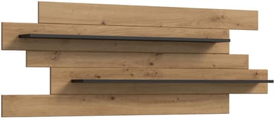 Canu wandkast wandplank 2 planken eiken decor, donkergrijs.