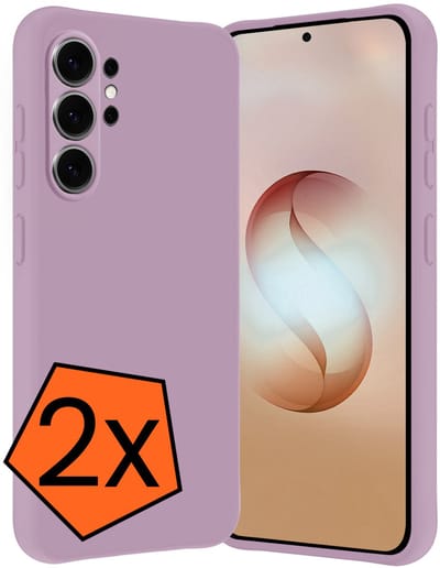 Hoes - 2 Stuks - Geschikt voor Samsung Galaxy S26 Ultra - Sterk & Shockproof - Case Siliconen - Back Cover - Telefoon Hoes - Lila