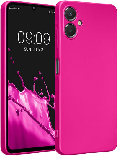 kwmobile metallic telefoonhoesje van TPU - geschikt voor Samsung Galaxy A06 - Flexible case voor smartphone - In metallic roze