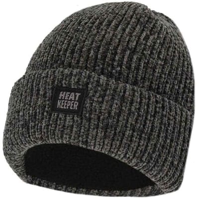 Heatkeeper Dames Thermo Muts Chenille Dark Grey