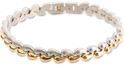 Boccia Titanium 03056-02 Dames Armband - Schakelarmband - Sieraad - Zilverkleurig - Fantasie - 8 mm breed - 20 cm lang