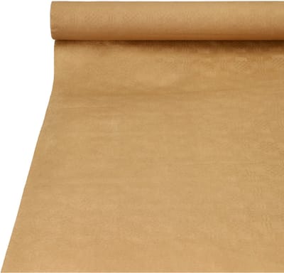 Tafelkleed papier met damastprint 25 m x 1 m natuur