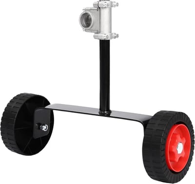 Stabilisator Wielen - Hulpwielen Grasmaaier - Maaien Tuin - Verstelbaar Draagvermogen - 12.3 cm Wielmaat - Zwart Zilver Rood