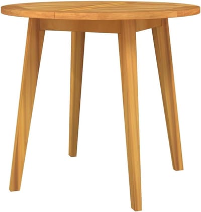 Houten tuintafel - Ronde tafel - Buiten dineren - Massief acaciahout - Ø85x75 cm - Bruin