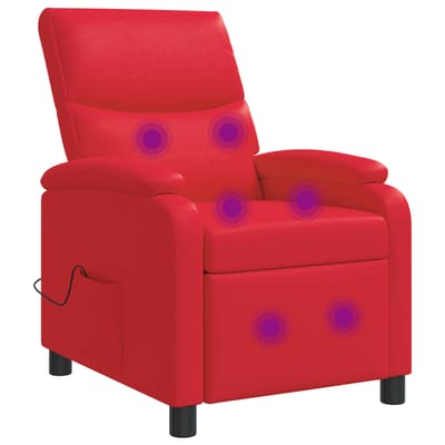 vidaXL - Massage - Relaxstoel - Rood - Kunstleer