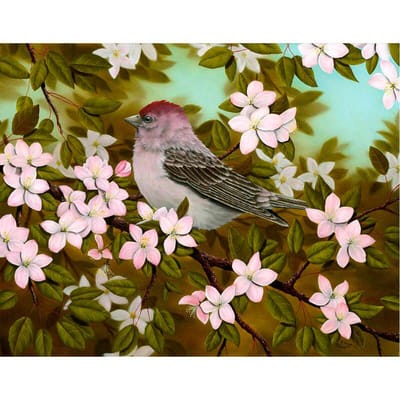 Diamant schilderij 5d mus en bloem foto van strass home decor borduurwerk 20X30CM beige
