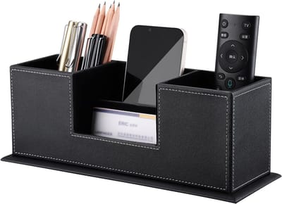 QTTVBTNA -Multifunctionele pennenhouder bureau organizer – stiftebox en stiftekoker voor kantoor en thuis (zwart)