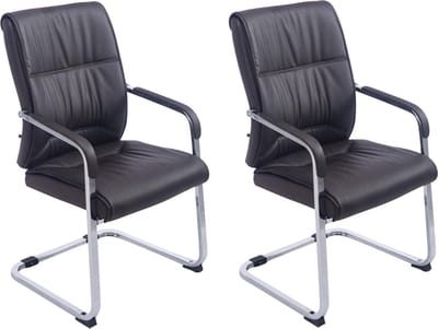 CLP XXL Anubis Set van 2 Eetkamerstoelen - Kunstleer bruin