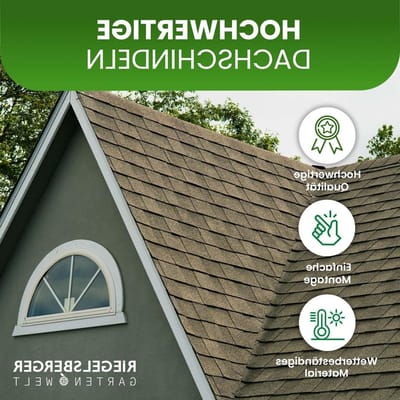 Gartenwelt Riegelsberger Premium bitumen dakspanen rechthoekig zwart 3 m² (21 stuks) Dakspanen met glasvezelinleg