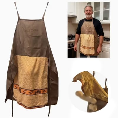 Grappig schort - Cadeau Grappig Schort – Comfortabel Polyester Kokschort - Verrassing verborgen in de zak - Geschikt voor Keuken, Grillen en Vrijgezellenfeest - Cadeau voor Hobbykoks