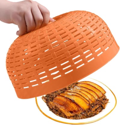 Voedselhoezen - Vliegenkappen - Buiten eten - Milieuvriendelijk materiaal - 26x26x11cm - Oranje
