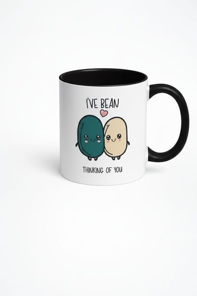 Mok 'I've Bean Thinking of You' | Schattige Bonen Cadeau | Grappige Pun Mok Liefde