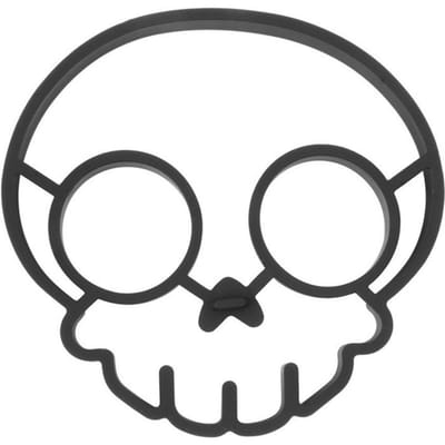 Grappig Skelet Hoofd Spiegelei Vorm Siliconen Anti-aanbak Eivorm Ring Creatieve Pannenkoek Vorm gray
