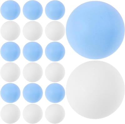 Tafeltennisballen - Pingpongballen Plastic Ballen - Feestdecoratie - Naadloos Ontwerp - 40 mm - Wit Lichtblauw