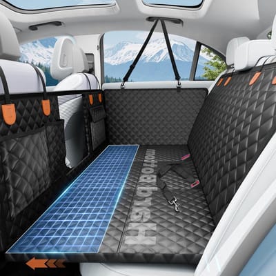 Autohoes Hond Achterbank - Hondenmat Auto - Bescherming Interieur - Waterdicht Antislip - Universele Pasvorm - Zwart