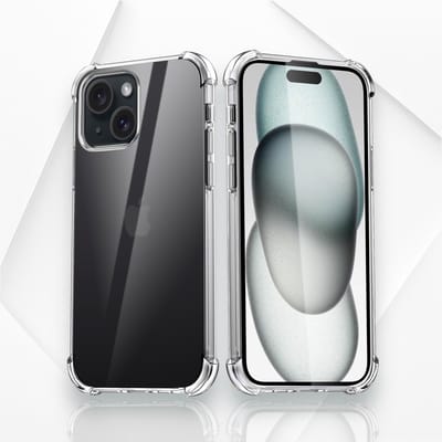 AziLine Shockproof Hoesje Geschikt voor Apple iPhone 15 - Ultieme Bescherming iPhone 15 Case - Luxe Transparante Backcover