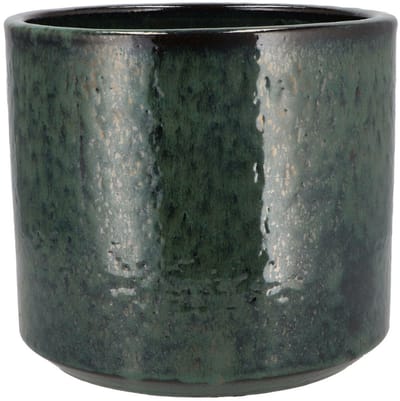 DK Design Bloempot model Green Glaze - groen - D21 x H24 cm - glanzend - plantenpot