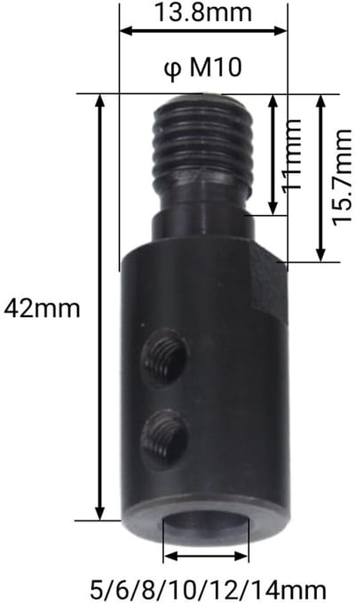 Dailygoods - Staal Motor As Koppeling voor Slijpmachine met Draaibare Adapter