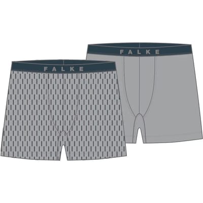 FALKE Daily Comfort Print 2-Pack huidvriendelijk elastisch katoen multipack broek van onderlaag heren veelkleurig - maat S