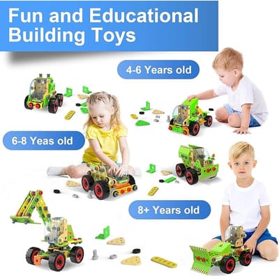14-in-1 Bouwspeelgoedset voor jongens van 4, 5, 6, 7, 8, 9+ jaar Verjaardagscadeaus, STEM-speelgoed Educatieve Engineering Kit, Bouwactiviteiten voor jongens van 4-8 jaar spellen Kerstcadeau