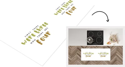 Keukenloper - Loper keuken - Spreuken - Quotes - First there were three now there are four - Baby - 120x50 cm - Keukenloper vinyl