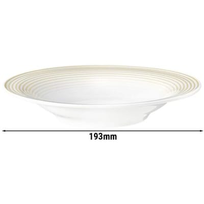(6 stuks) SELTMANN WEIDEN Salade bord - Ø 190mm - Zandbeige Wit / Geel