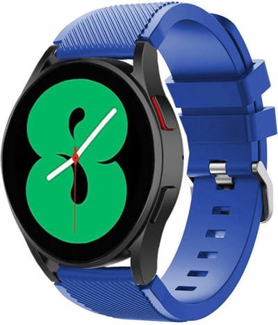 Strap-it Siliconen bandje - geschikt voor Samsung Galaxy Watch 7 (40 & 44mm) / Galaxy Watch 6 (Classic) / Galaxy Watch 5 / Watch 5 Pro / Watch 4 (Classic) / Watch FE / Garmin Vivoactive 3/5 - geschikt voor Galaxy Watch 4-5-6 alle varianten - blauw