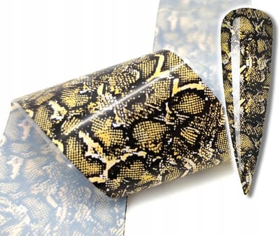 Frezarkowo - Transferfolie voor Nagels - 100x4cm - Slang Print - Geel