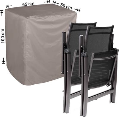 Raffles Covers Tuinstoelhoes - 50 x 65 H: 100 cm - RFOLD50 - Waterdicht - Ademend - UV-bestendig - Elastisch rijgkoord - Beschermhoes tuinmeubelen