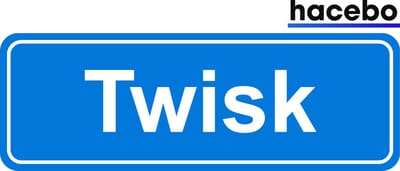 Hacebo - Plaatsnaam Sticker - 29x10 CM - Twisk sticker - Verkeersborden sticker - grappige cadeaus - Twisk