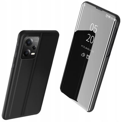 Étui Clear View pour Xiaomi Redmi Note 12 5G / Poco X5 5G, étui à rabat, noir