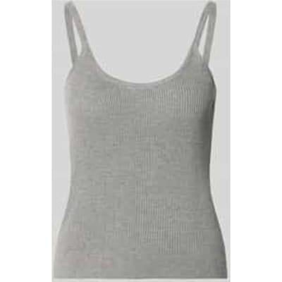 Tanktop van viscosemix met diep rugdecolleté