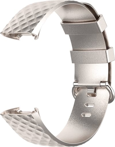 Go Go Gadget - Schubben Siliconen Bandje - Sportbandje - Fitbit Charge 3 & 4 - S/M - Champagne