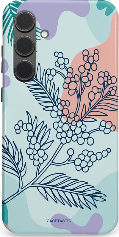 Casetastic Hoesje Geschikt voor Samsung S24 Plus - Stijlvolle Beschermende Duo-layer Case - Aquarel Bladeren
