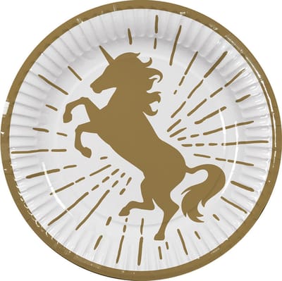 Boland - Set 10 papieren bordjes Eenhoorn - Unicorn - Unicorn