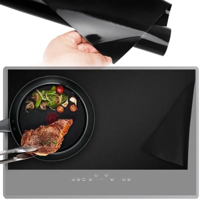 Dailygoods- Inductiekookplaat Beschermingsmat Hittebestendig - Siliconen Mat - Antislip - Vaatwasmachinebestendig - 78 x 52 cm - Verlengt Levensduur - Kookplaatmat