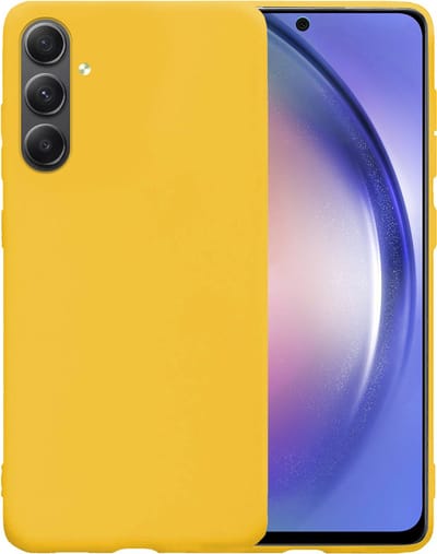 Hoesje - Geschikt voor Samsung Galaxy A54 - Sterk & Shockproof - Siliconen Case - Hoes Cover - Telefoonhoes - Geel