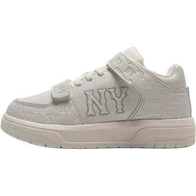 MLB New York Yankees Chaussures Décontractées Basses Légères Confortables Durables Baskets Enfants Gris Clair Blanc 7ASXJM45N-50WHS 36 gray