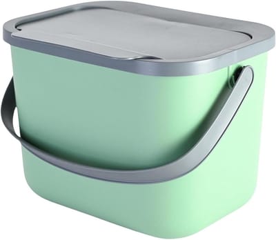 Keuken Afvalbak - Compostbak Mini - Organisch Afval - Gerecycled Materiaal - 6 Liter - Groen