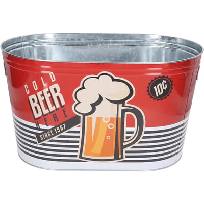 Seau à glace en métal Grande capacité Étanche Tôle isolée Baignoire à boissons pour bars et fêtes