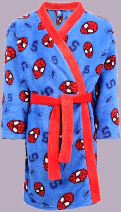 Spiderman badjas - kamerjas - ochtendjas - duster - maat 98/104