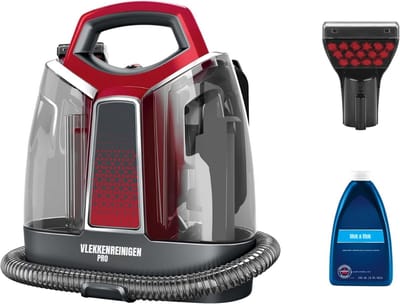 SCH® Tapijtreiniger machine - Tapijtreiniger - Tapijtreiniger apparaat - Zwart/Rood - 17cm x 30cm x 37cm